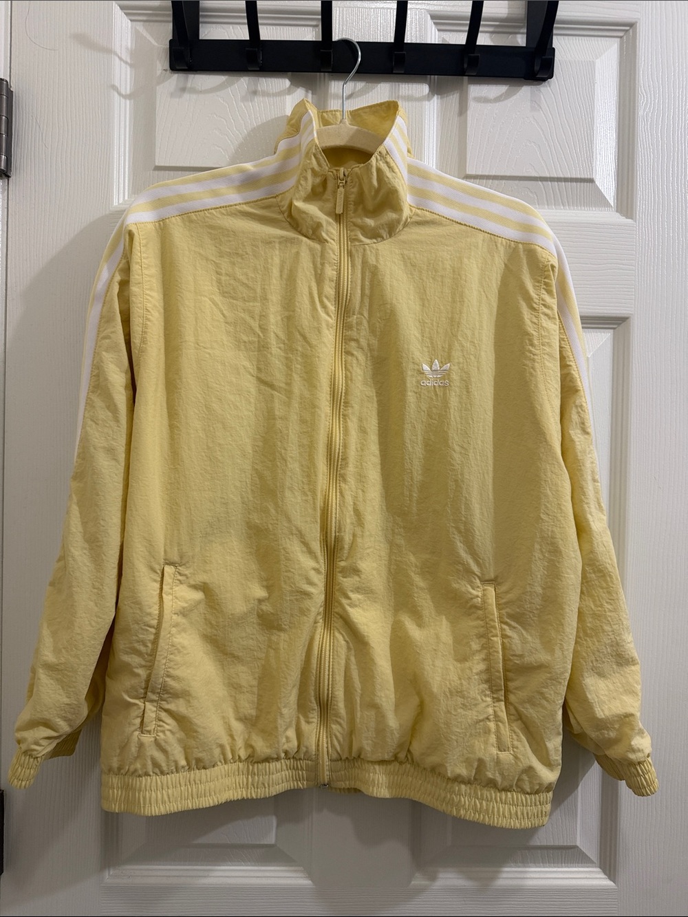 Adidas Originals Women’s Yellow Track Jacket Full Zip FM7179 Size M